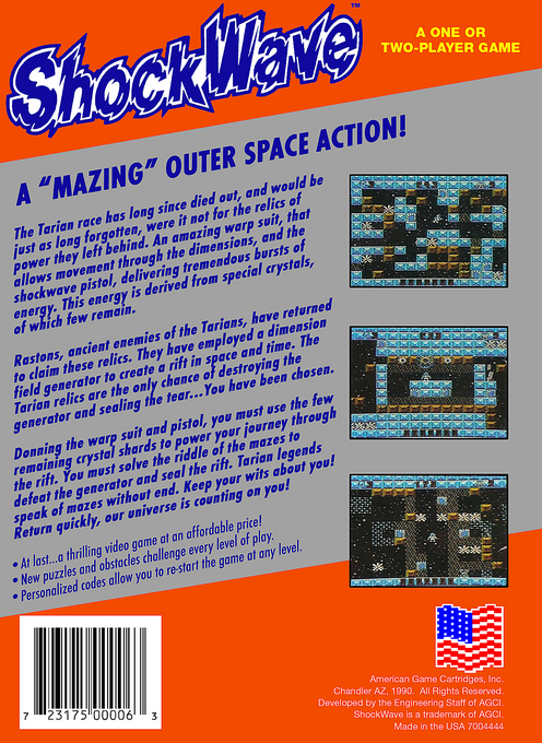 Shockwave (Homebrew) — Box back